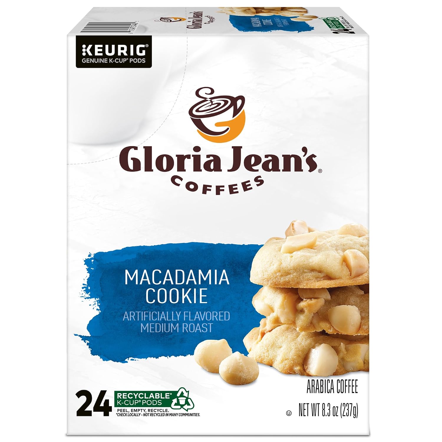 Gloria Jean's Coffees Butter Toffee, Single-Serve Keurig K-Cup Pods, Flavored Medium Roast Coffee, 96 Count