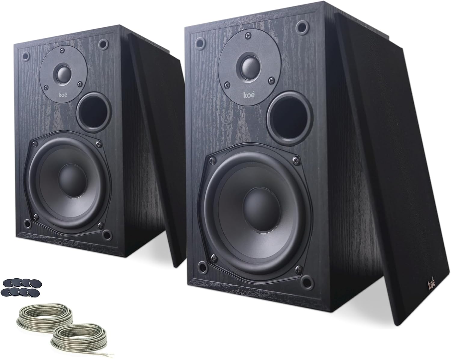 Audio Express Koe’ B102 – 100 Watt Home Theater, Passive Bookshelf Speakers (Pair) Hi-Res Audio, Excellent Response, HiFi, Satellites