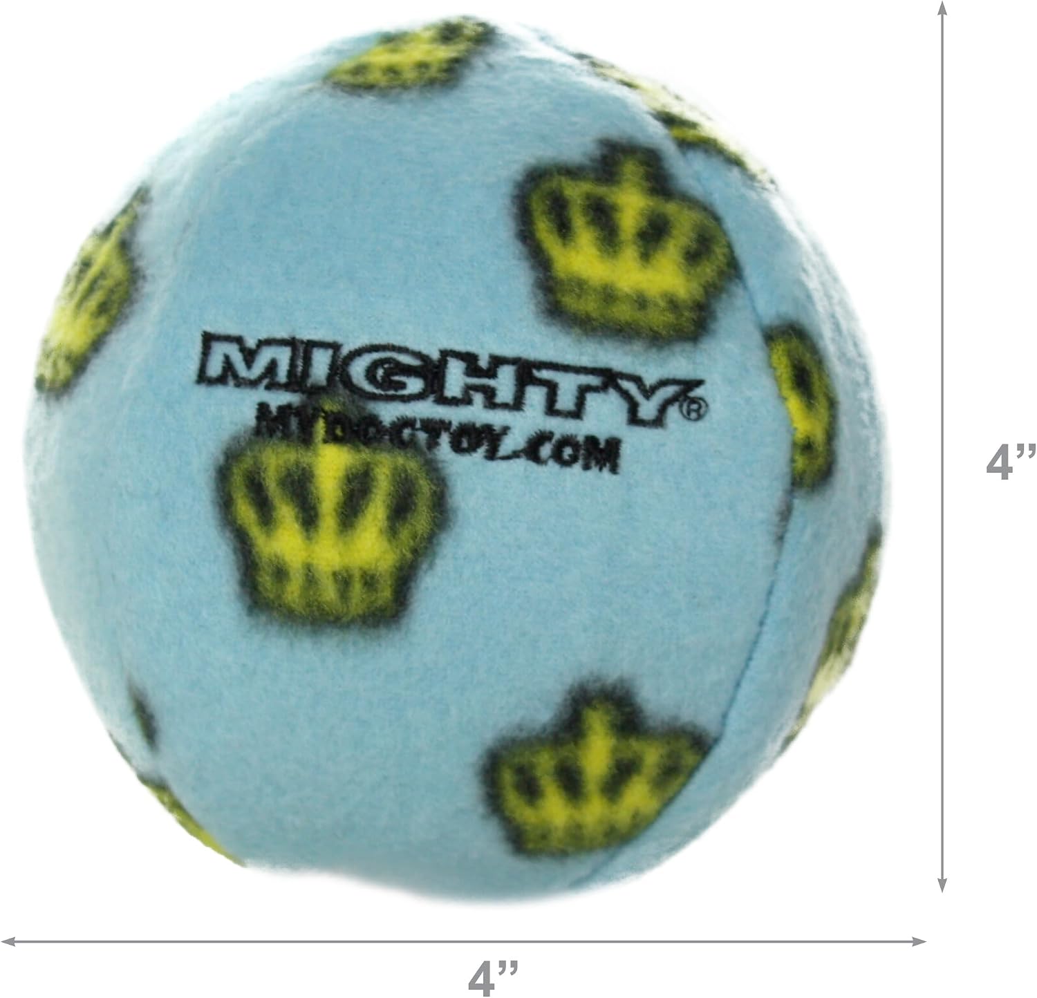 MIGHTY Tuffy 2 Pack Medium Ball Dog Toy: Ultra Durable Plush Toy with Multiple Layers & Reinforced Seams, Washable and Floats, Vinyl Ball & Fleece