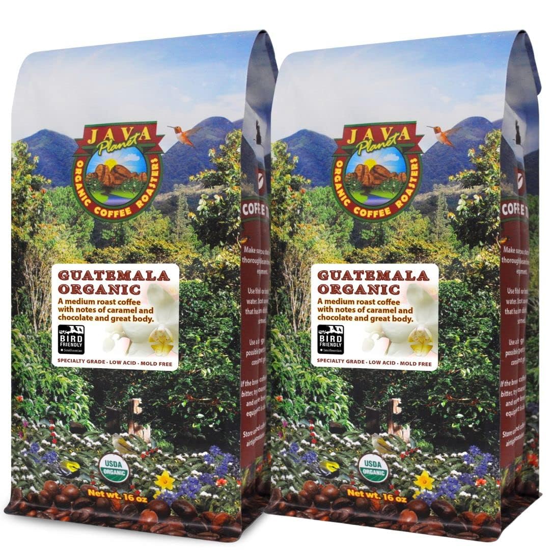 Java Planet Low Acid Organic Espresso Beans, Dark Roast Coffee Beans, 16 oz
