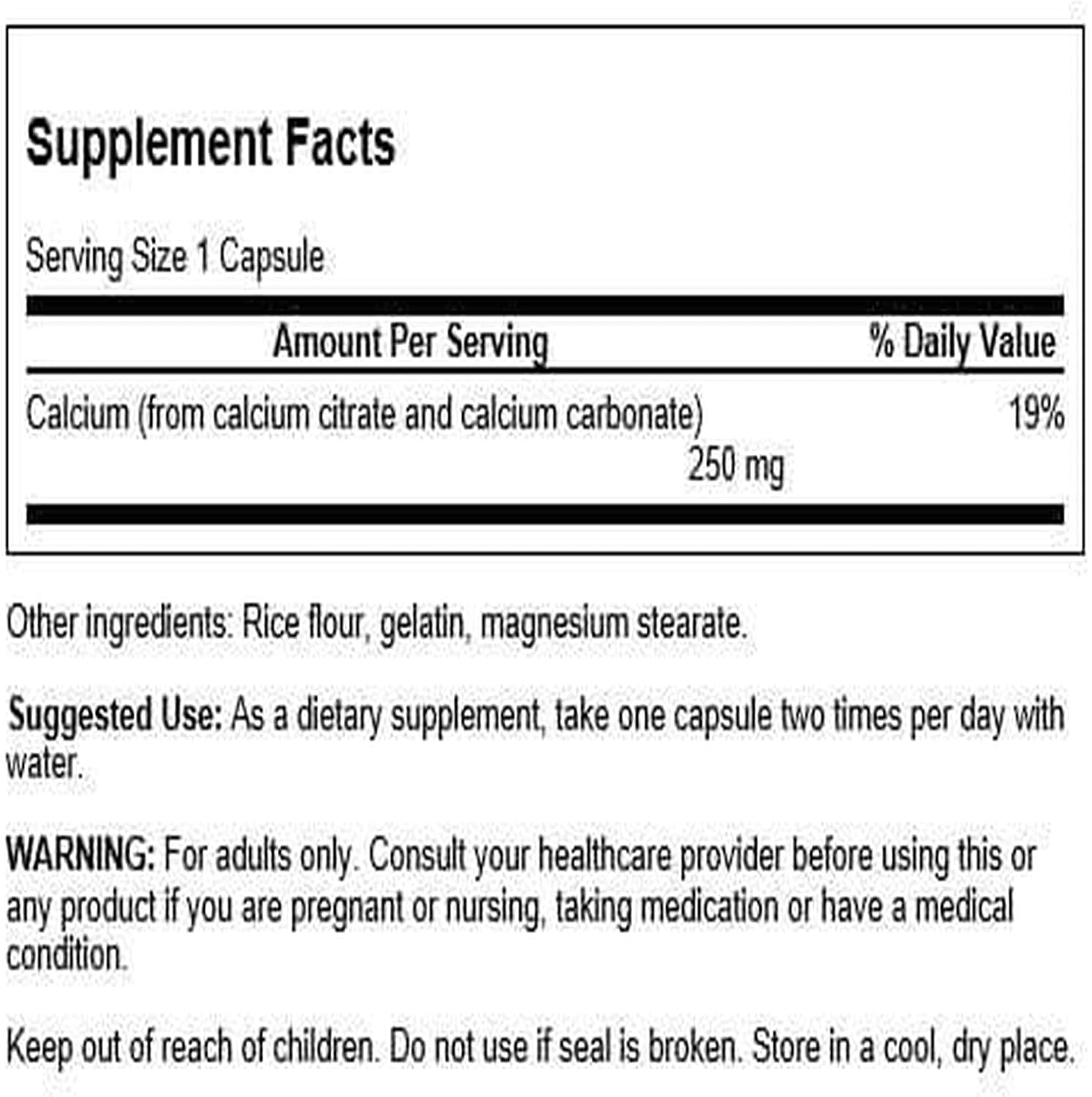 Swanson Calcium Citrate Complex Muscle Bone Health Support Mineral Supplement 300 Capsules | Powerful Calcium Combination for Bone Health; An Effective Blend of Citrate and Carbonate for Easy Assimilation
