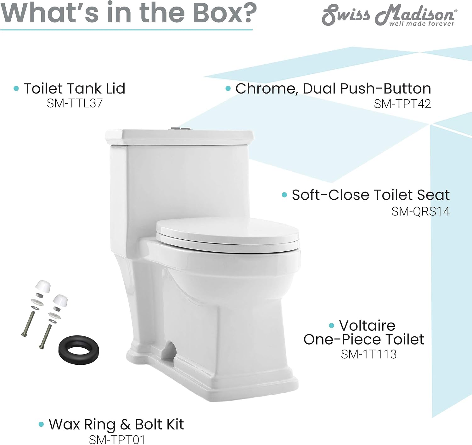Swiss Madison Voltaire One-Piece Elongated Toilet Dual-Flush 1.1/1.6 gpf