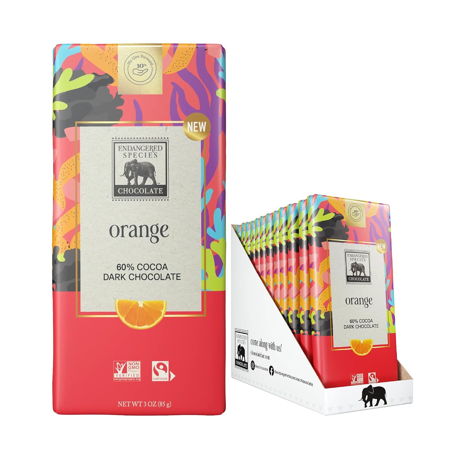 Dark Chocolate with Caramel & Sea Salt (60% cocoa) | Rich 60% dark chocolate with caramel and sea salt for a perfect balance of sweet, salty, and bold cocoa.