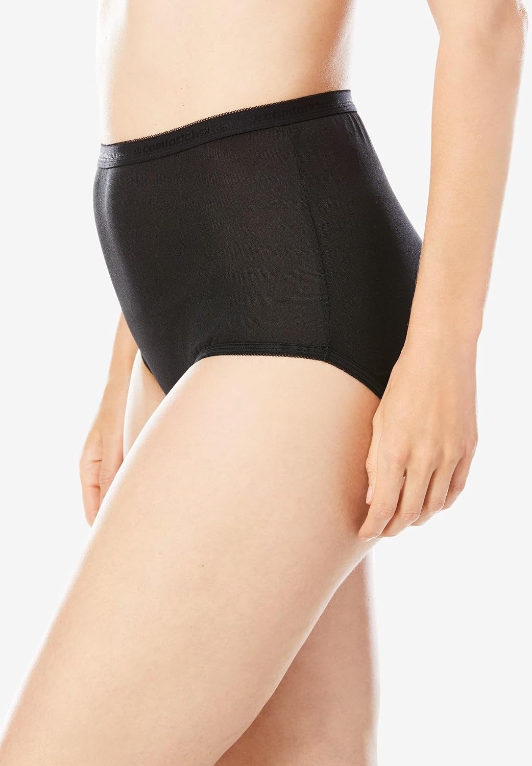 Comfort Choice Plus Size 5-Pack Classic Silky Nylon Brief