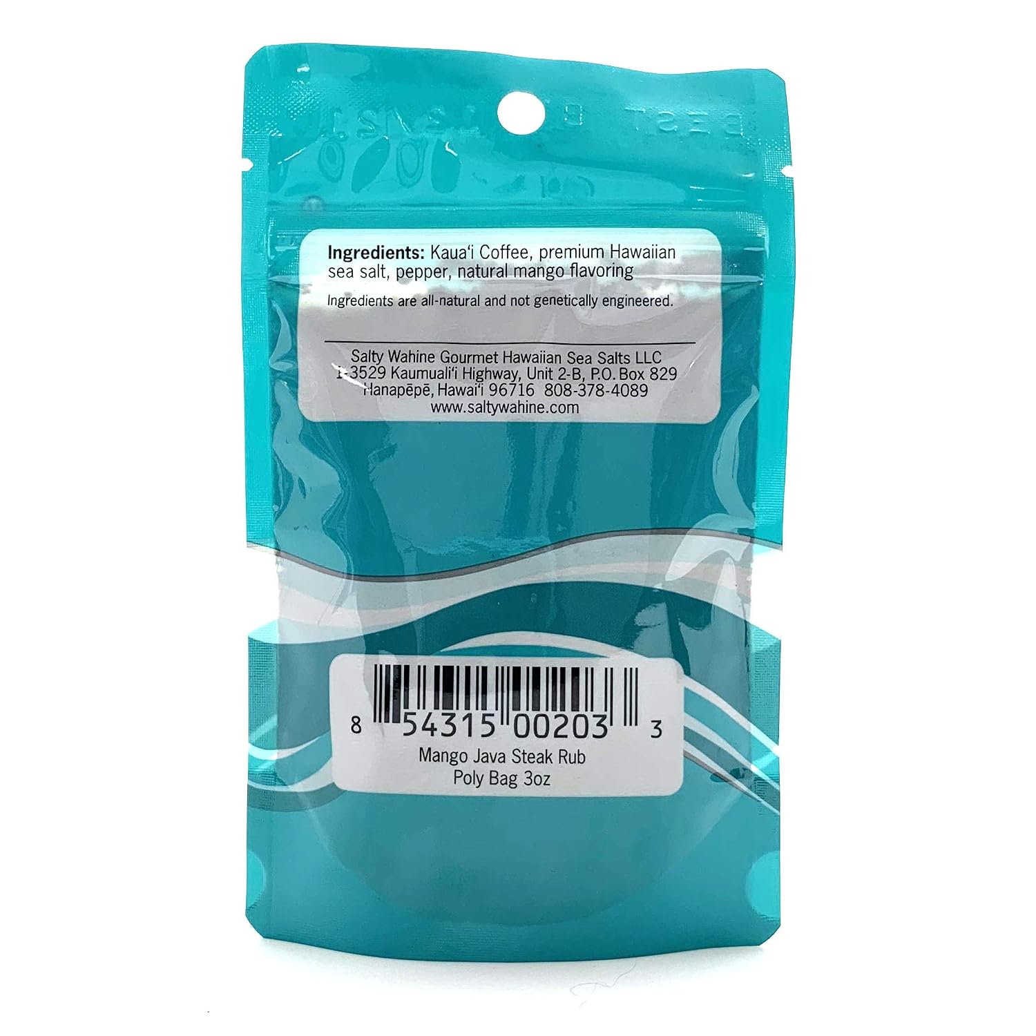 Salty Wahine Gourmet Hawaiian Sea Salts, Hawaiian Sea Salt and Rainbow Peppercorns, 4 Ounce