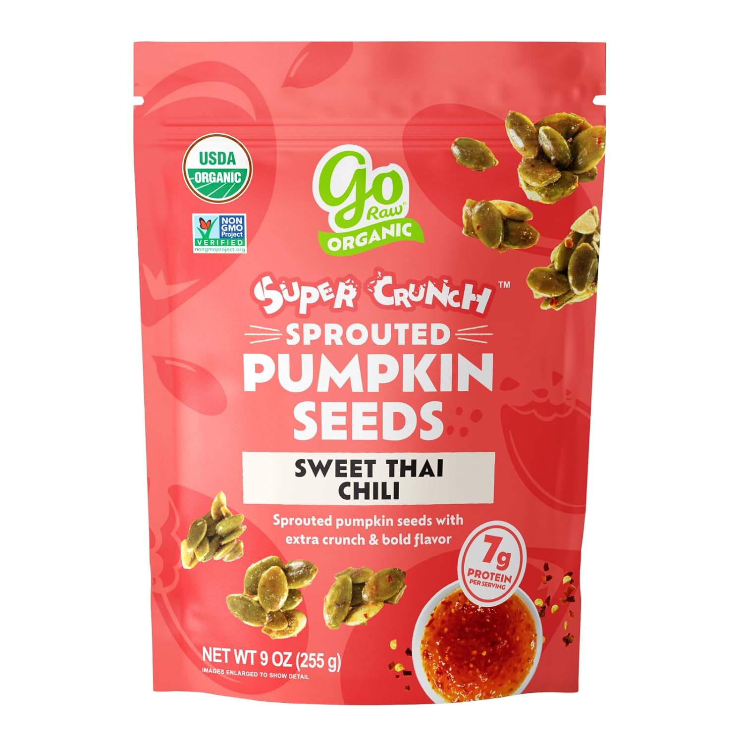 Go Raw Organic Sprouted Pumpkin Seeds - Sea Salted Pepita Snack | Keto, Non-GMO, Vegan, Gluten-Free, Kosher, Paleo, Protein-Packed Superfood, Healthy Vegan Snack for Adults and Kids, 14oz Bag