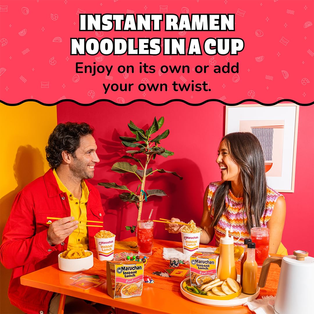 Maruchan Instant Lunch Ramen Noodles, Cheddar Cheese Flavor – Japanese-Style Instant Noodle Soup, Easy Meal Ready in 3 Minutes – 2.25 Oz. (12 Pack)