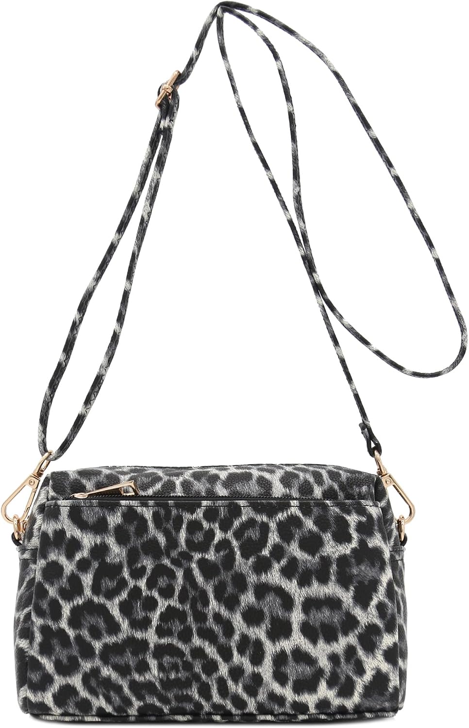 Triple Zip Small Crossbody Bag