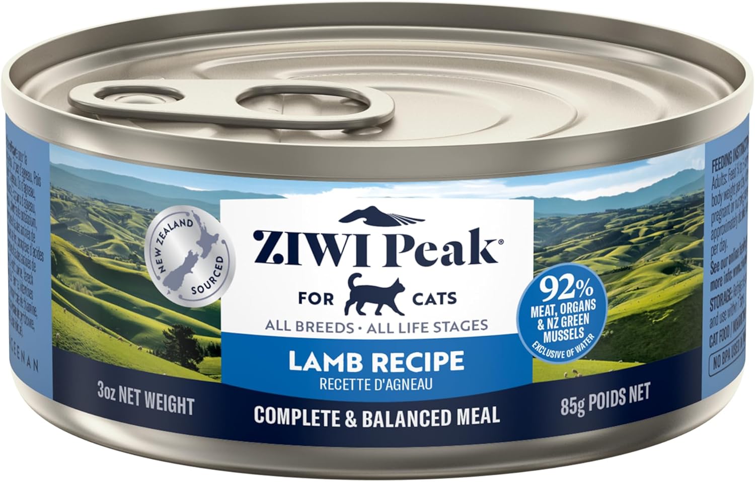 ZIWI Peak Wet Cat Food – All Natural, High Protein, Grain Free, Limited Ingredient, with Superfoods (Venison, Case of 12, 6.5oz Cans)