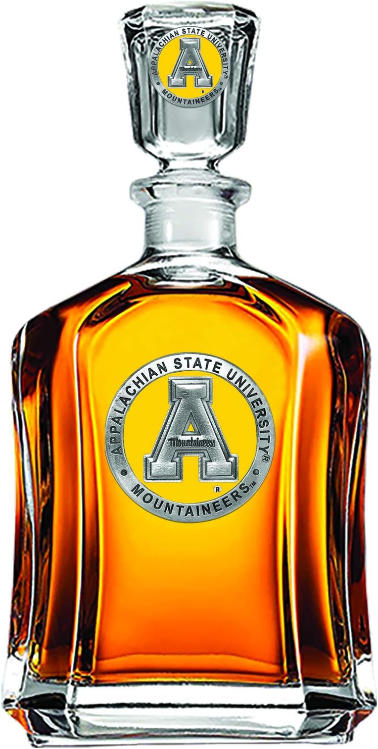 Marines Decanter – Eagle Globe & Anchor | 24 OZ Whiskey Decanter for Liquor with Airtight Stopper | Expertly Crafted Pewter Glass Clear