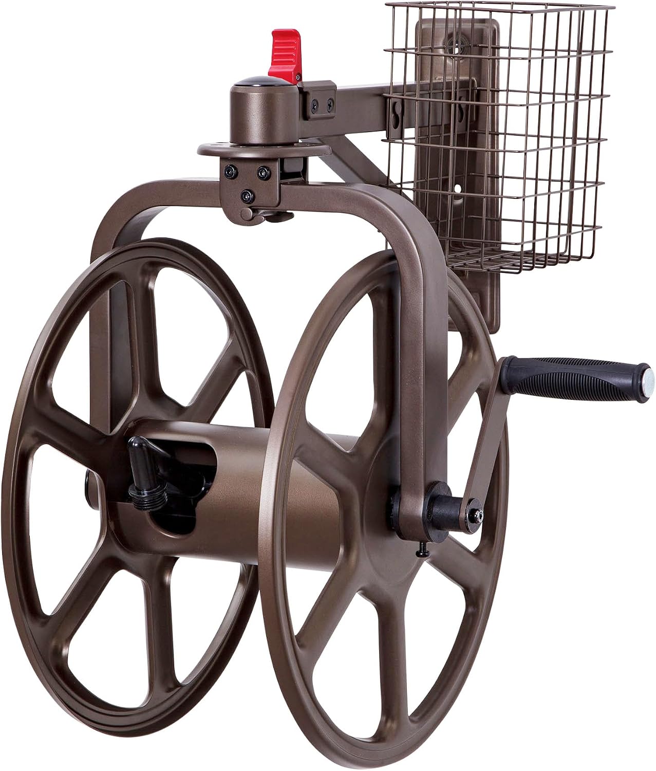 Liberty Garden 710 Navigator Rotating Garden Hose Reel, Holds 125-Feet of 5/8-Inch Hose - Bronze