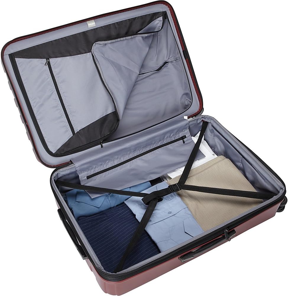 DELSEY PARIS Titanium Hardside Expandable Luggage with Spinner Wheels Carry-On Luggage, Graphite, Carry-On 19 Inch