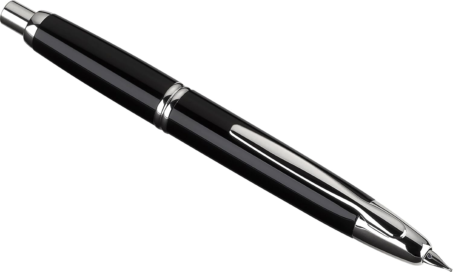 PILOT Vanishing Point Collection Refillable & Retractable Fountain Pen, Matte Black Barrel, Blue Ink, Fine Nib (60580)