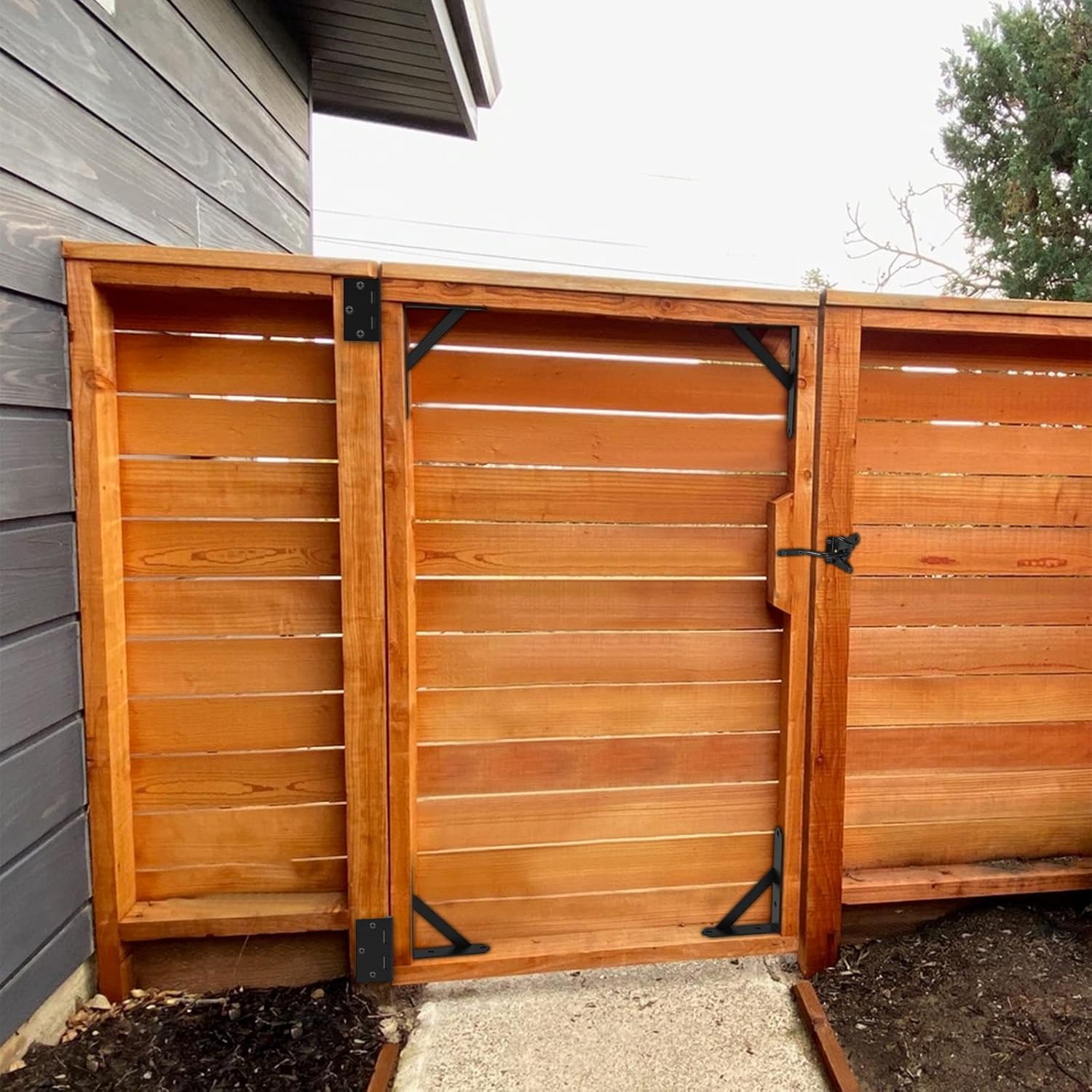 Anti Sag Gate Kit Heavy Duty No Sag Kit for Wooden Gate Fence with a Gate Latch