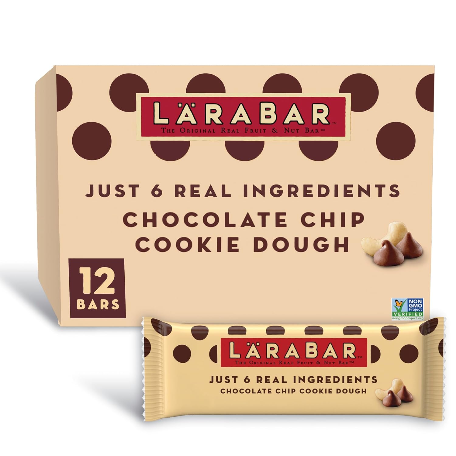 Larabar Chocolate Chip Cookie Dough, Fruit & Nut Bars, 18 ct, 28.8 oz