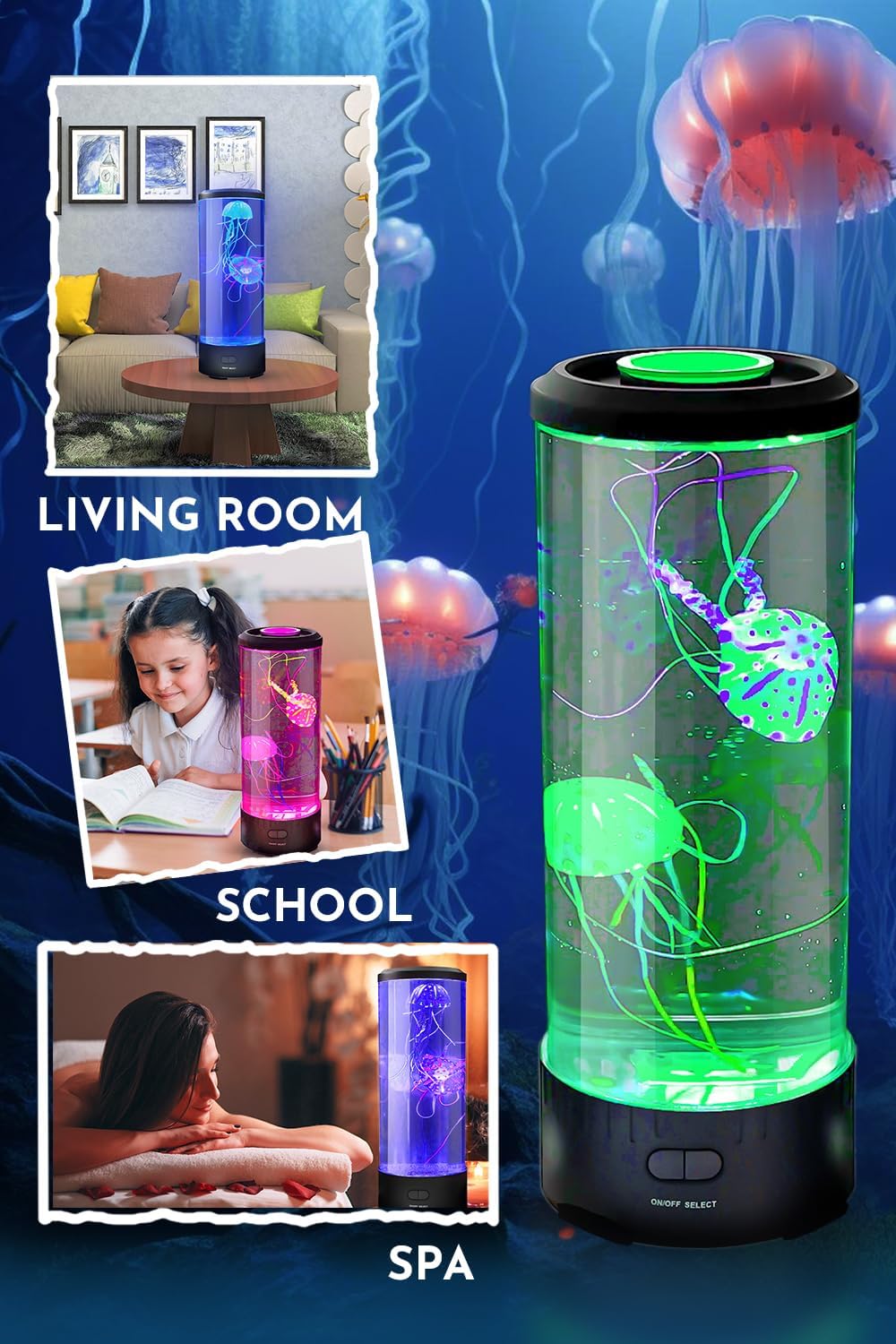 Brewish Jellyfish Lamp, 16 Color Options, 4 Mode Lifelike Jellyfish Aquarium, Electric Jellyfish LED Night Light, Fake Aquarium, Home Decor