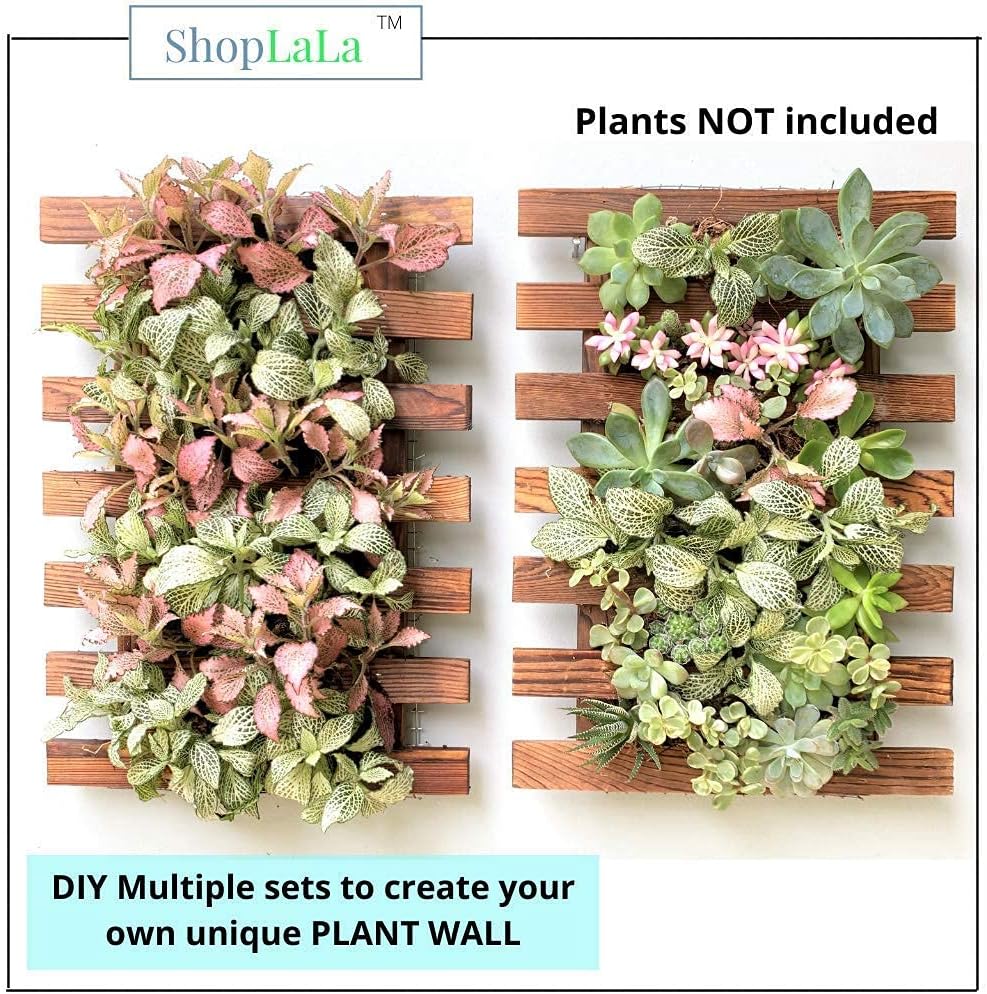 ShopLaLa Wall Planter (60cm, 2 Pack) Hanging Planters for Indoor Plants