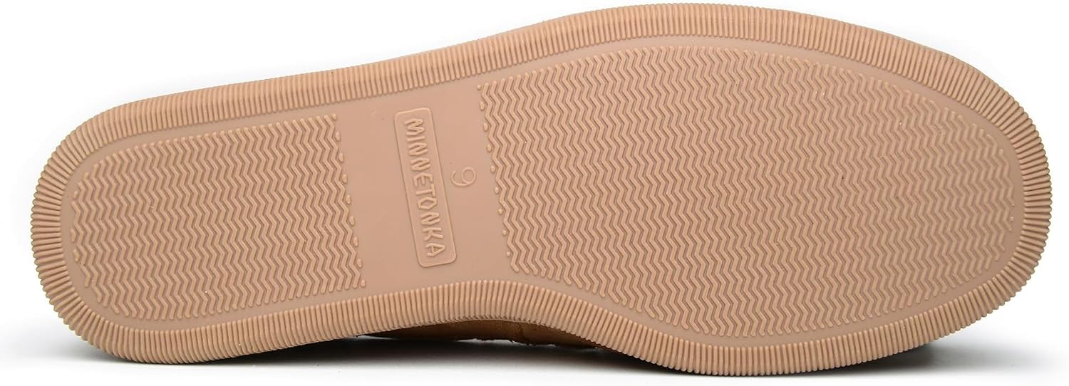 Minnetonka Women's Pile Lined Hardsole Moccasin Slippers
