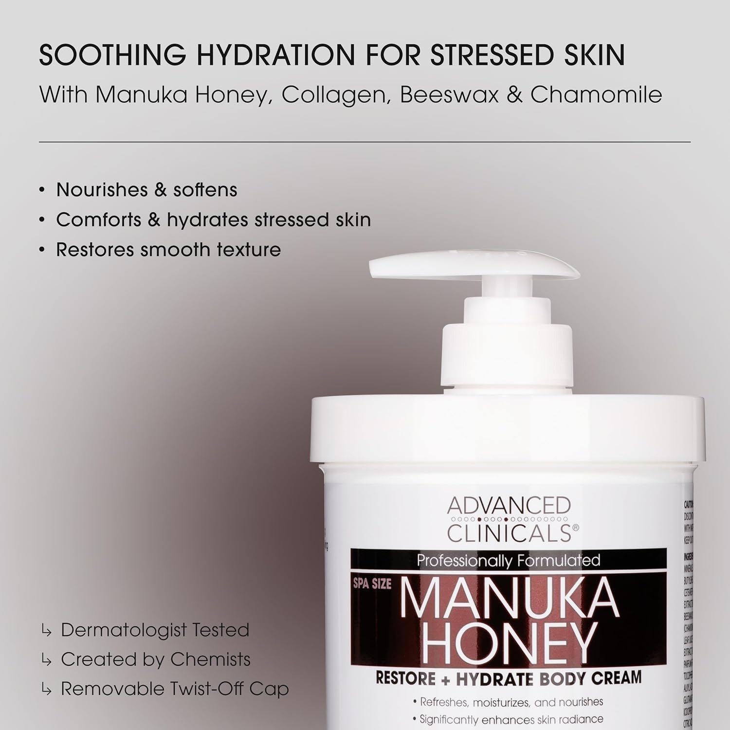 Advanced Clinicals Coconut Oil Body Cream For Women & Men | Hydrating Coconut Lotion For Extremely Dry Skin | Visible Anti Aging Body Butter Skin Care Balm Moisturizer For Hand, Heel, Feet, 16 Ounce