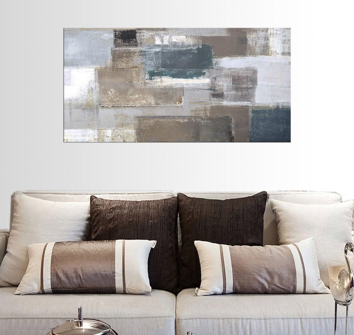 arteWOODS Ocean Wave Canvas Wall Art Beach Sunset Pictures Coastal Nature Artwork Blue Sea Painting Prints for Living Room Bedroom Home Office Decoration 20" x 40"