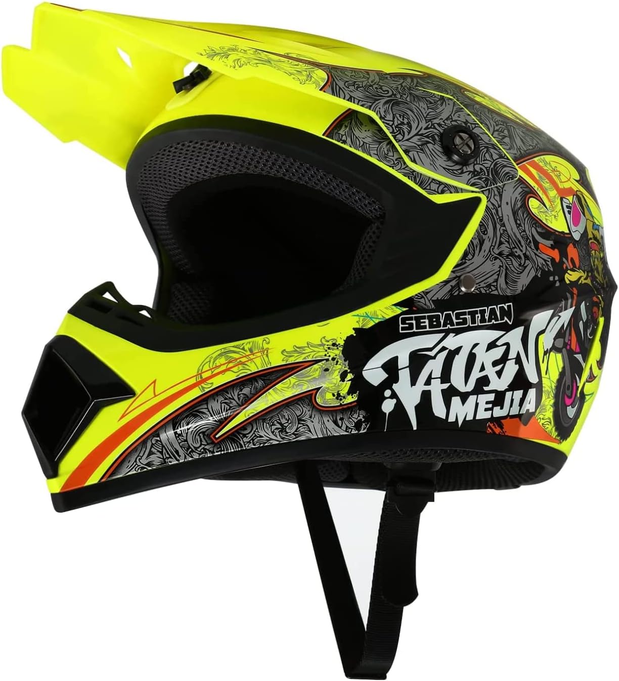 Motocross Helmet ATV Dirt Bike Helmets Off-Road Helmet with Gloves Goggles for Unisex Adult Youth DOT/FMVSS 218 Approved (Medium, Black)