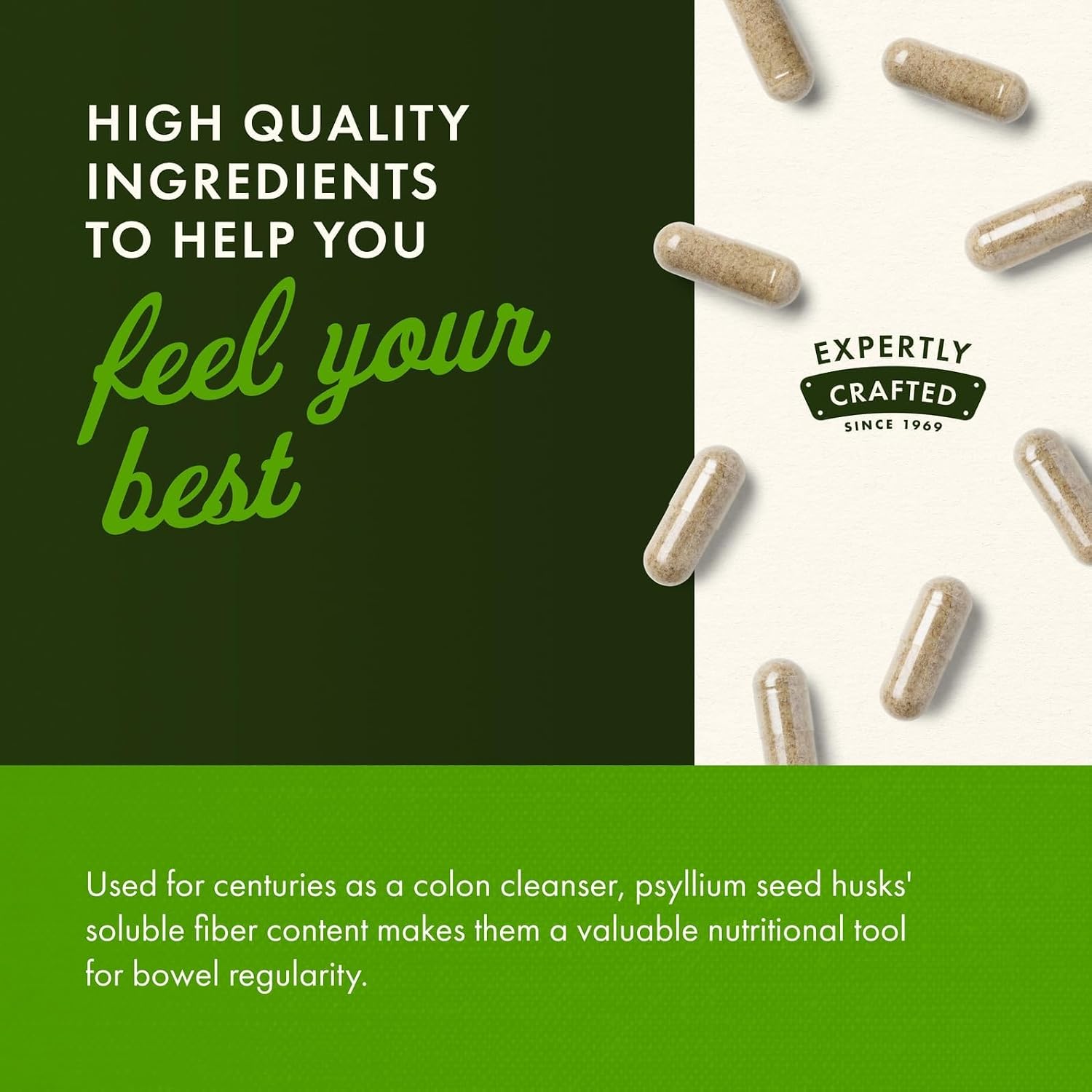 Swanson Psyllium Husk Dietary Fiber Supplement, 610 mg, 300 Capsules | Promotes Overall Health and Easier Elimination, Supports a Feeling of Fullness and Satiation, Plant-Based Dietary Fiber
