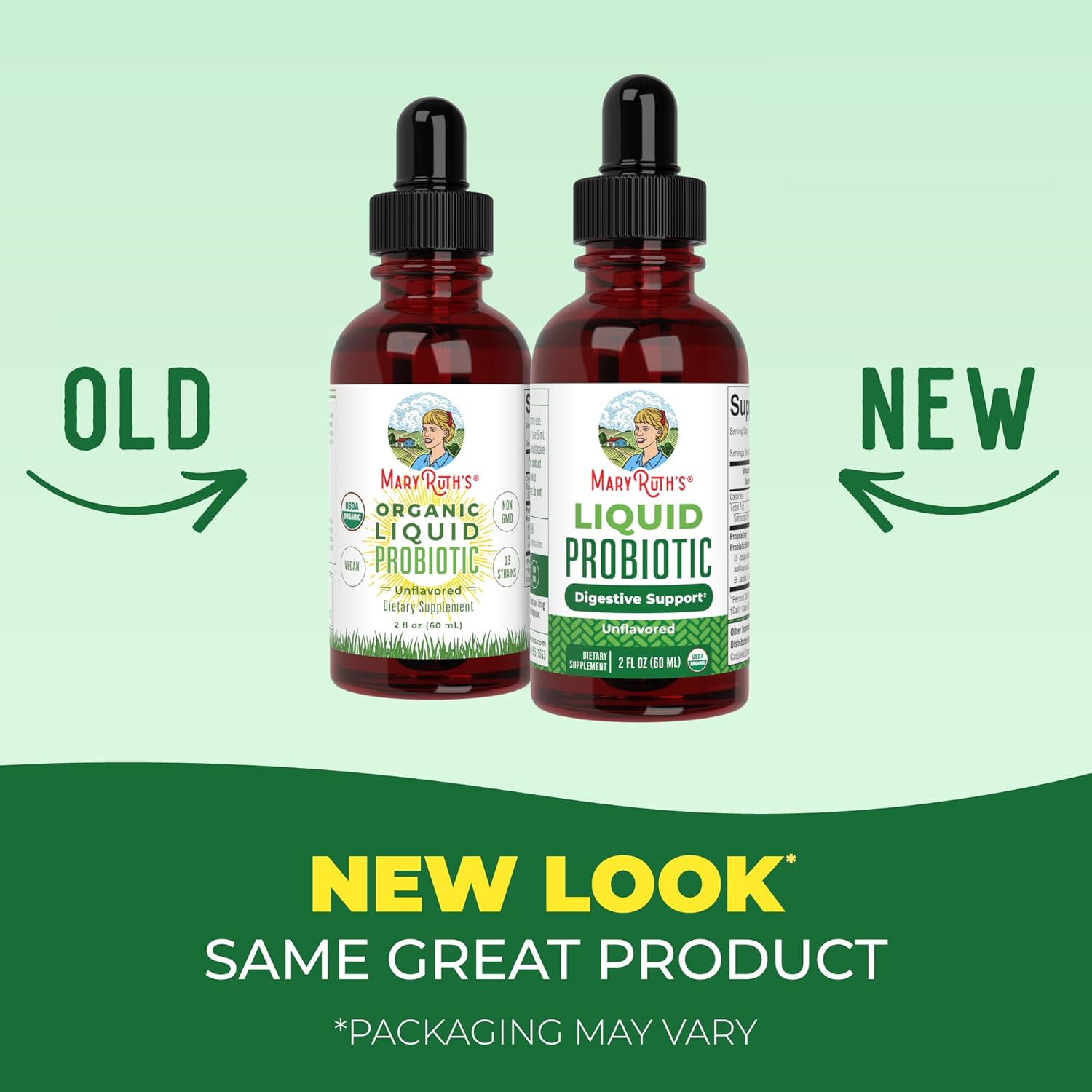 MARYRUTH'S Organic Liquid Probiotic, Digestive & Gut Health, 40 Servings | 2 Billion CFU, 13 Probiotic Strains, Gut Health & Digestive Support, Gas & Bloating Support, Vegan
