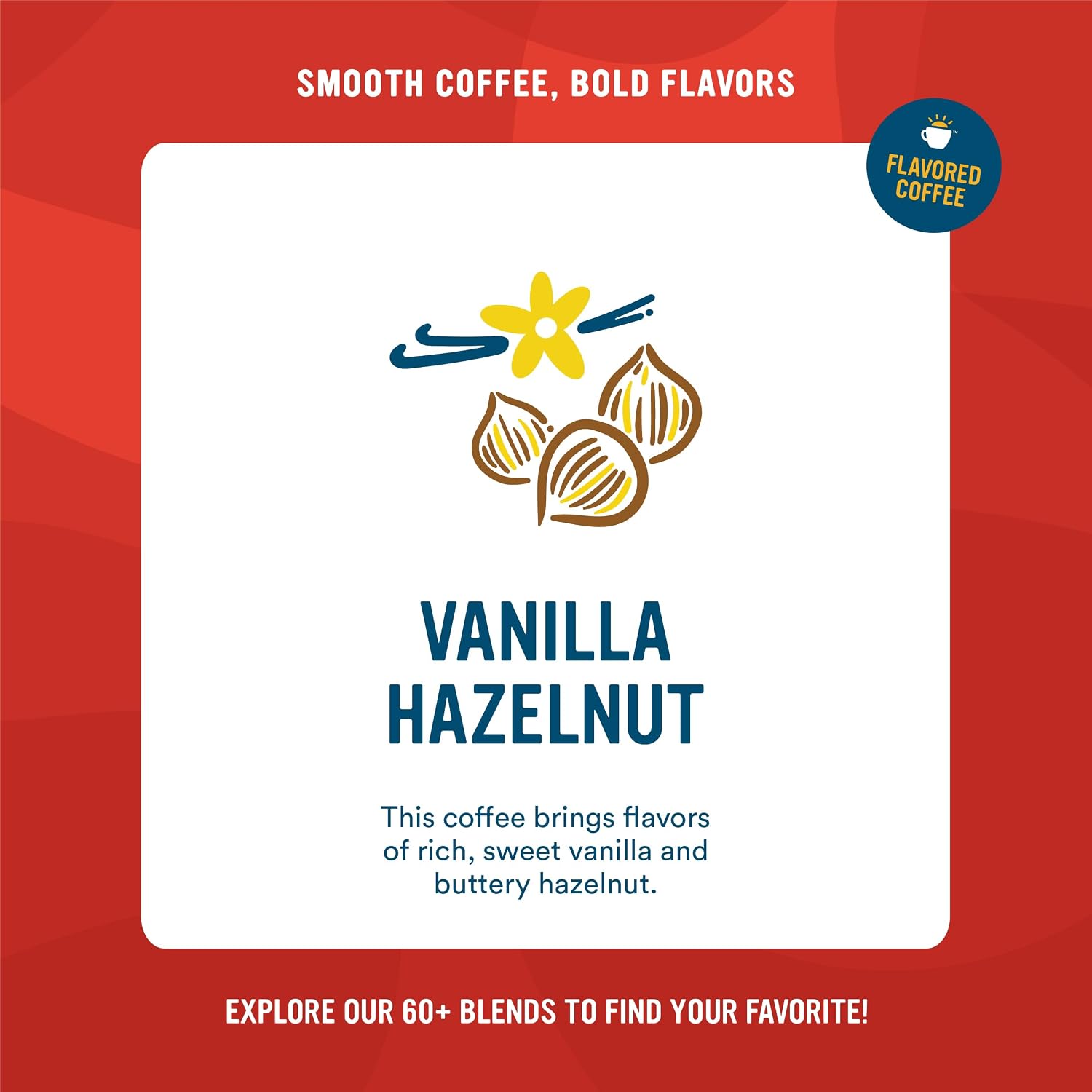 Cameron's Coffee Roasted Ground Coffee Bag, Flavored, Vanilla Hazelnut, 32 Ounce