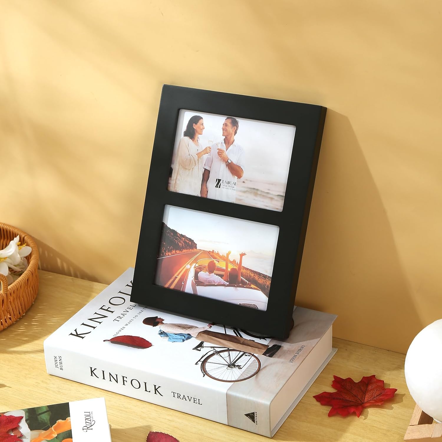 4x6 5-Opening Collage Picture Frame Black Wood