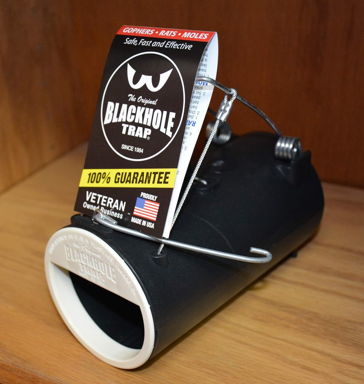 Blackhole Trap - The Original Blackhole Mole, Rodent & Gopher Trap, Spring Loaded, Easy to Use