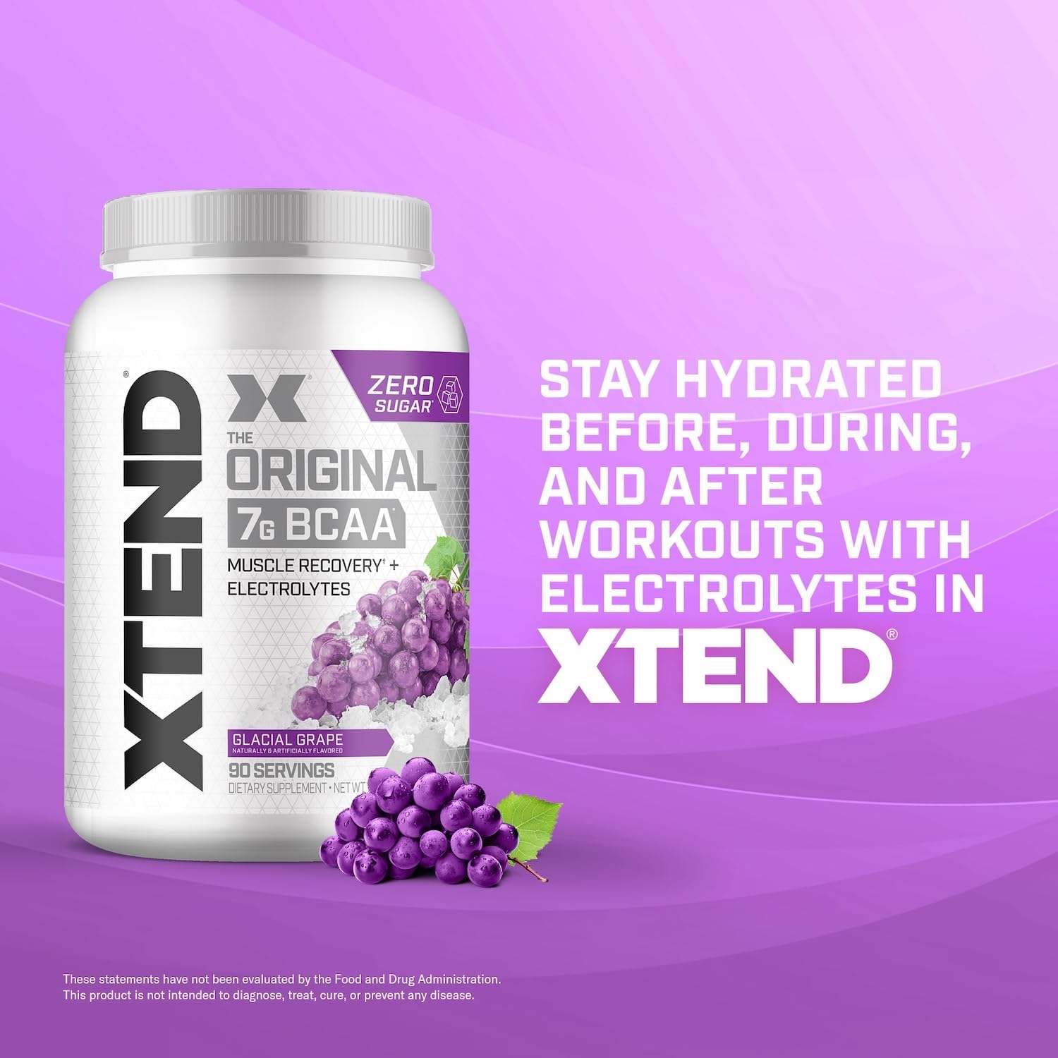 Xtend Original BCAA Powder, 7g BCAAs and 2.5g L-Glutamine for Muscle Recovery Hydration and Lean Muscle, Sugar Free Intra and Post Workout Drink with Electrolytes, Watermelon Explosion, 30 Servings
