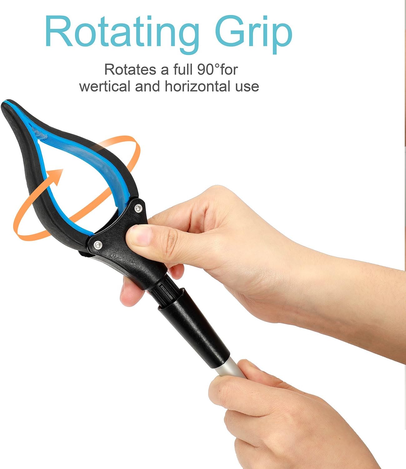 Grabber Reacher Tool for Elderly, 32" Foldable Picker Upper Grabber, Long Handy Mobility Aids, Reaching Assist Tool for Trash Claw Pick up