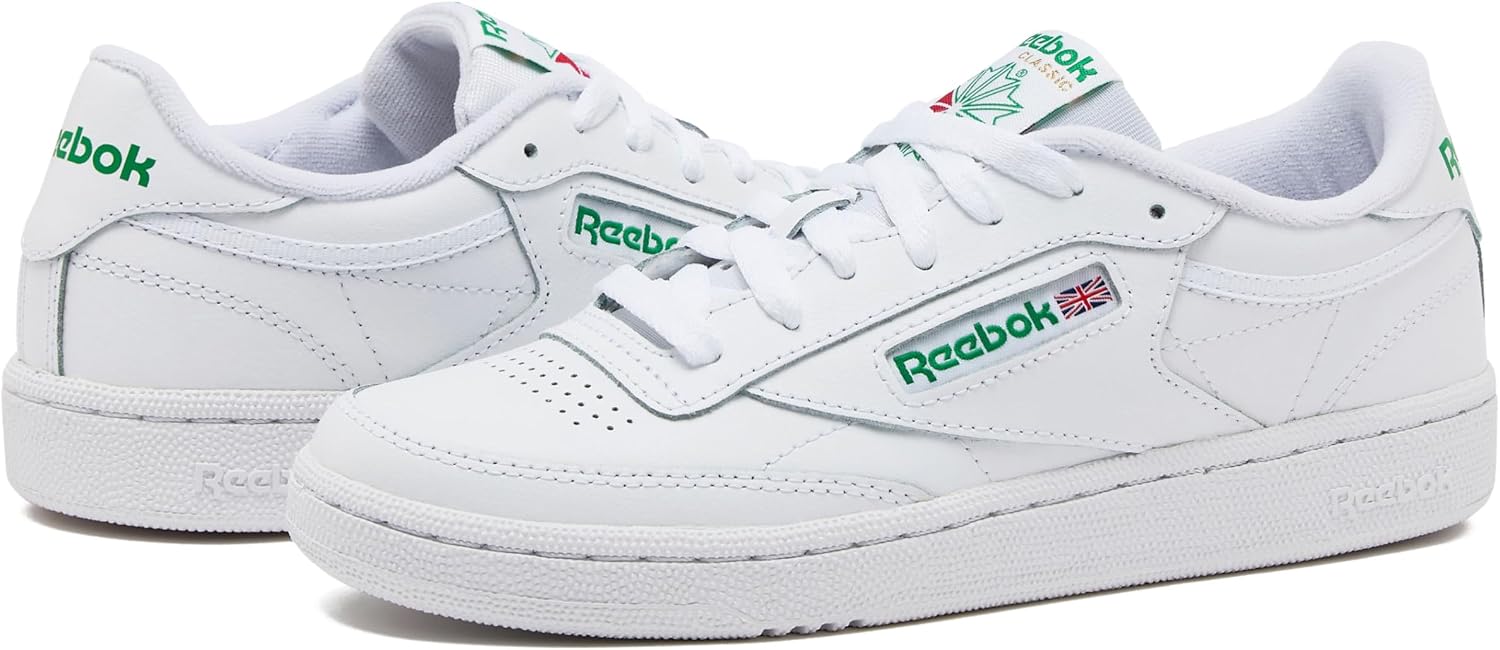 Reebok Club C 85 Mens Tennis Shoes, Casual Fashion White Sneakers for Men