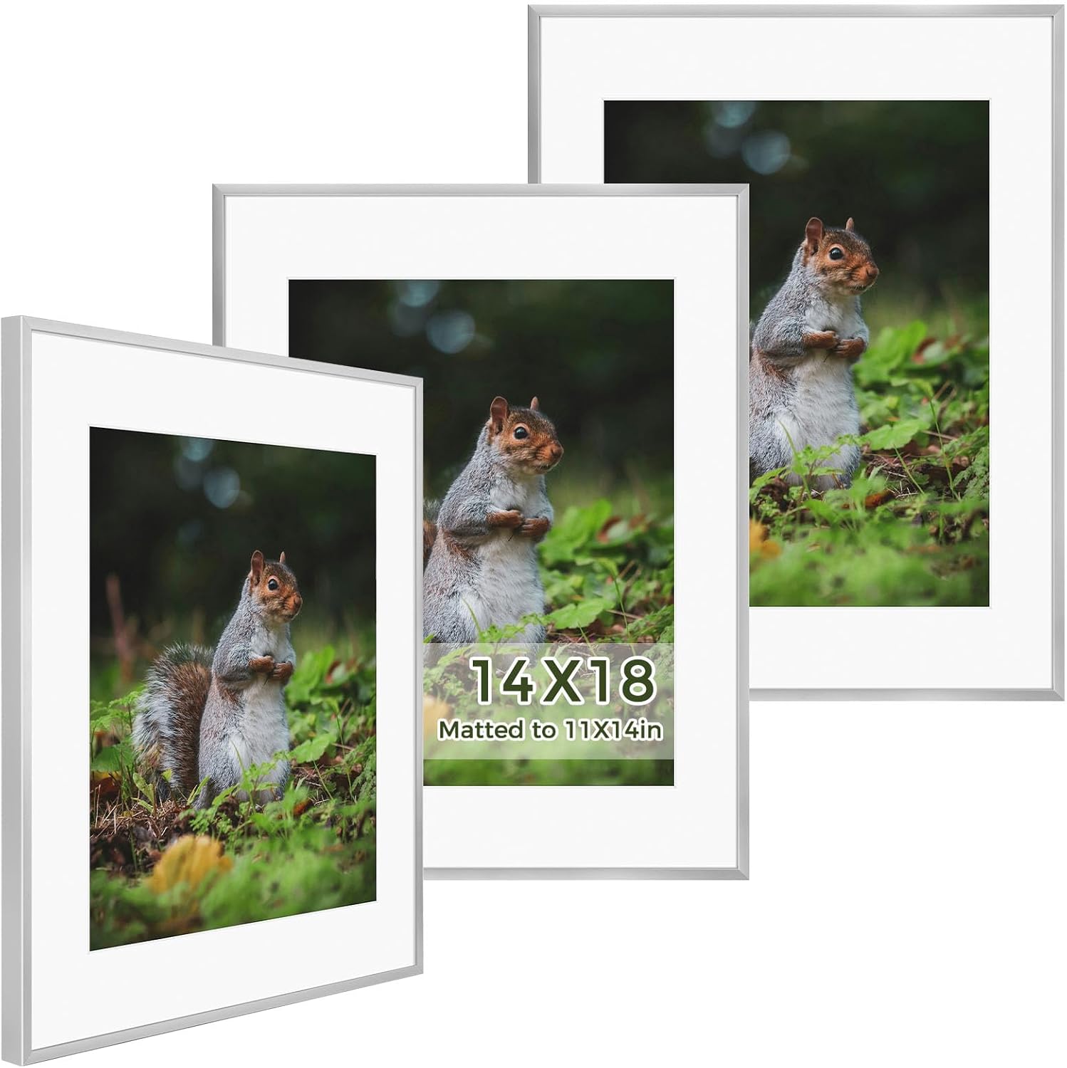 Golden State Art 3 Pack 12x12 Black Aluminum Frames, Real Glass Fronts