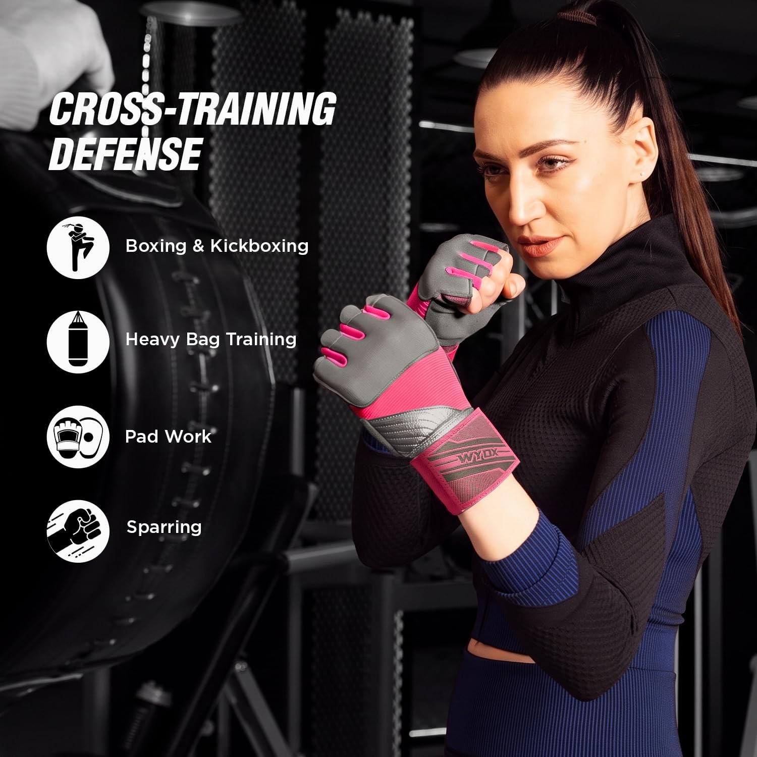 WYOX Neoprene Gel Boxing Hand Wraps Inner Gloves for Men & Women – 80cm/31in Quick Wrist Strap, Padded Knuckle Protection