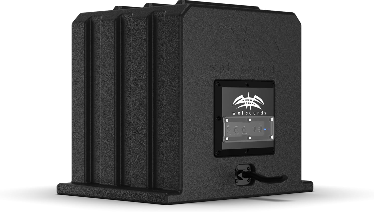Wet Sounds | Stealth AS-10 | High Efficiency, 10" Active Marine Powered Subwoofer with Built-in 500 Watt Amp | Remote Level Control Included (Black)