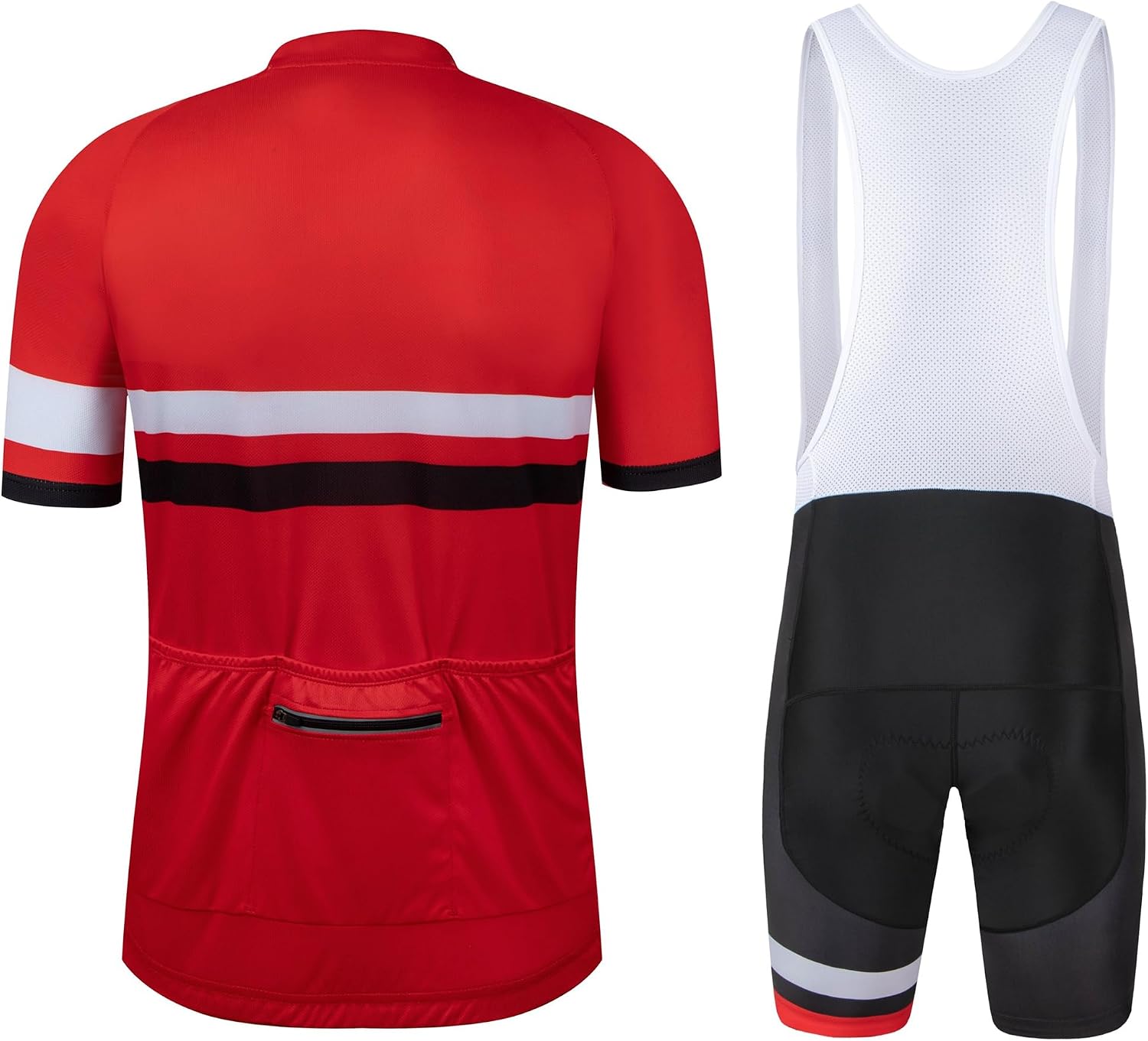Coconut Ropamo CR Men's Cycling Jersey Set Road Bike Jersey Zipper Pocket Short Sleeves Cycling Kits Bib Shorts 3D Padded