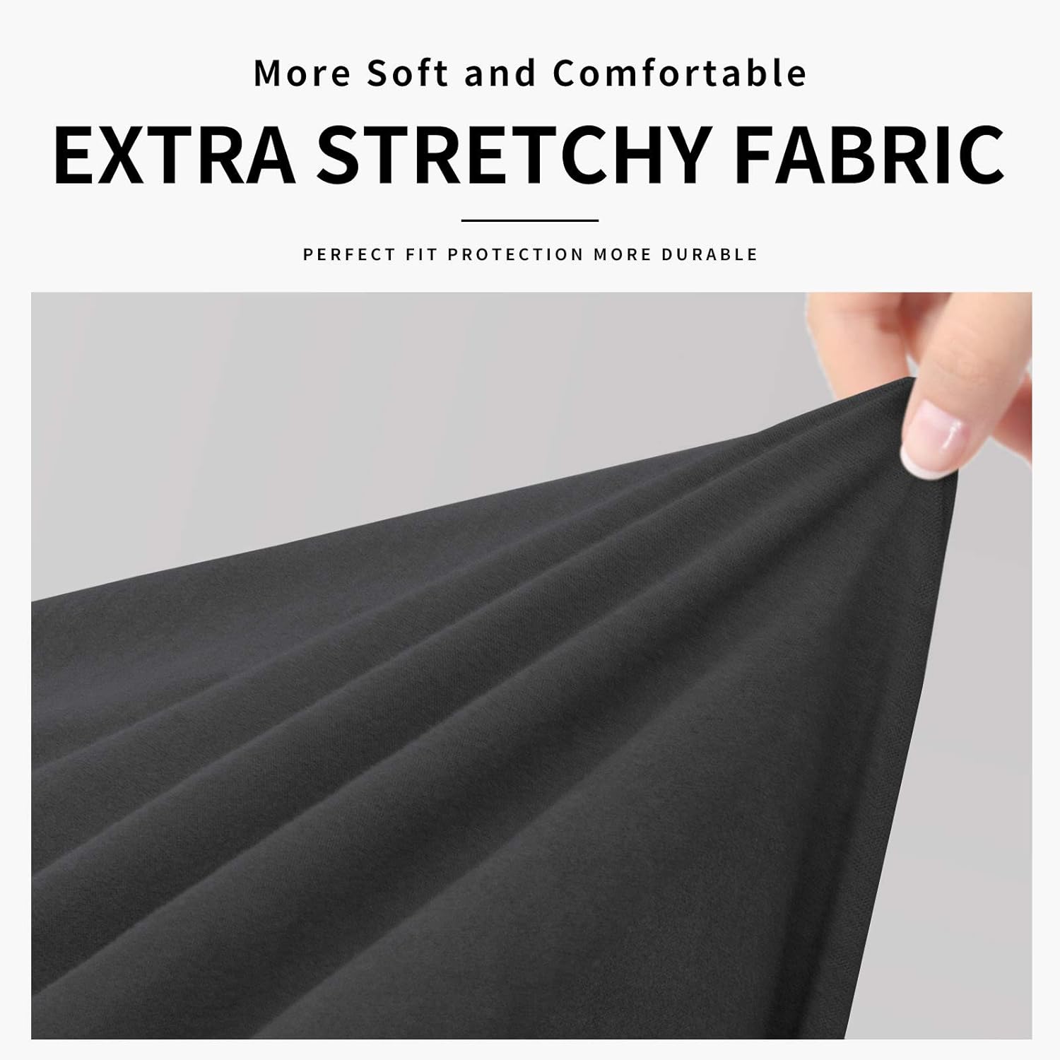 Easy-Going 4 Pieces Waterproof Recliner Chair Slipcover Washable | Stretch Soft Couch Cover for Dogs, Sofa Slipcover for Recliner Couch Furniture Protector for Kids, Pets Dark Gray