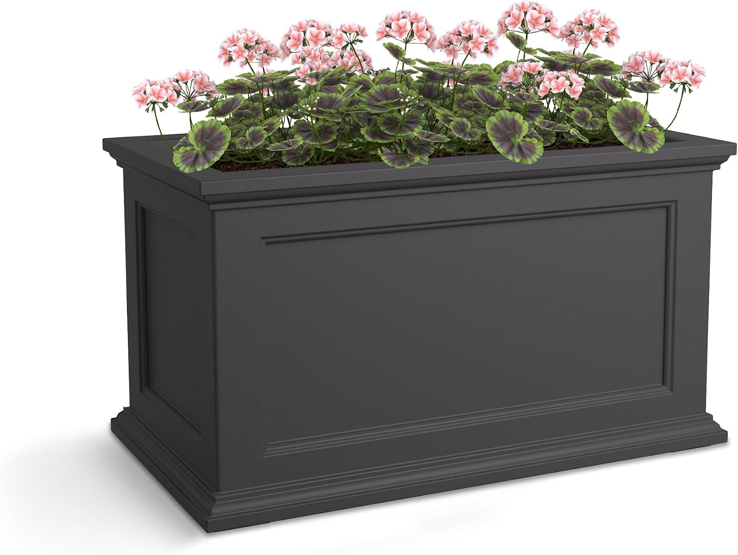 Mayne Fairfield 16in Self-Watering Square Planter, Black