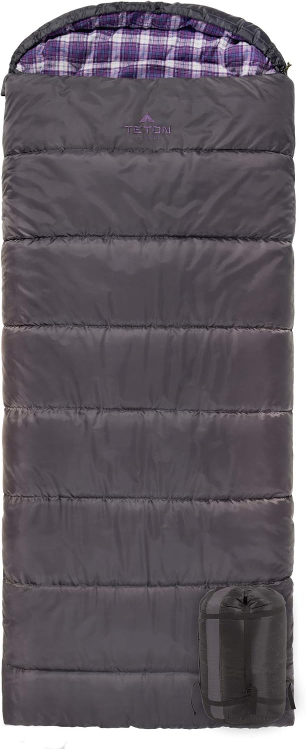 Teton Celsius Regular, 25F, 20F, 0F Degree Sleeping Bags, All Weather Bag for Adults and Kids, Camping Made Easy and Warm, Travel Sack Included