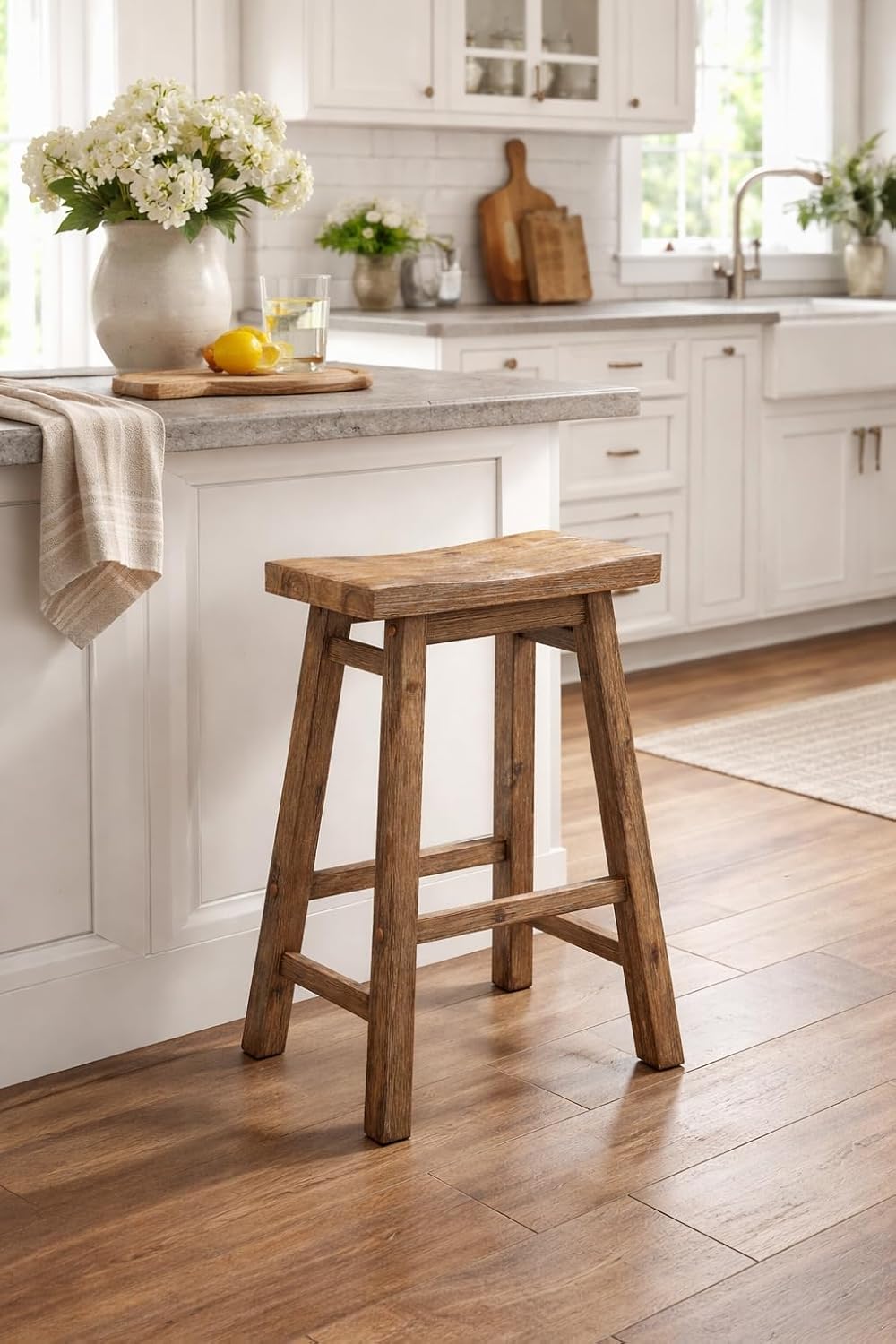 Boraam Sonoma Saddle Stool, Chestnut