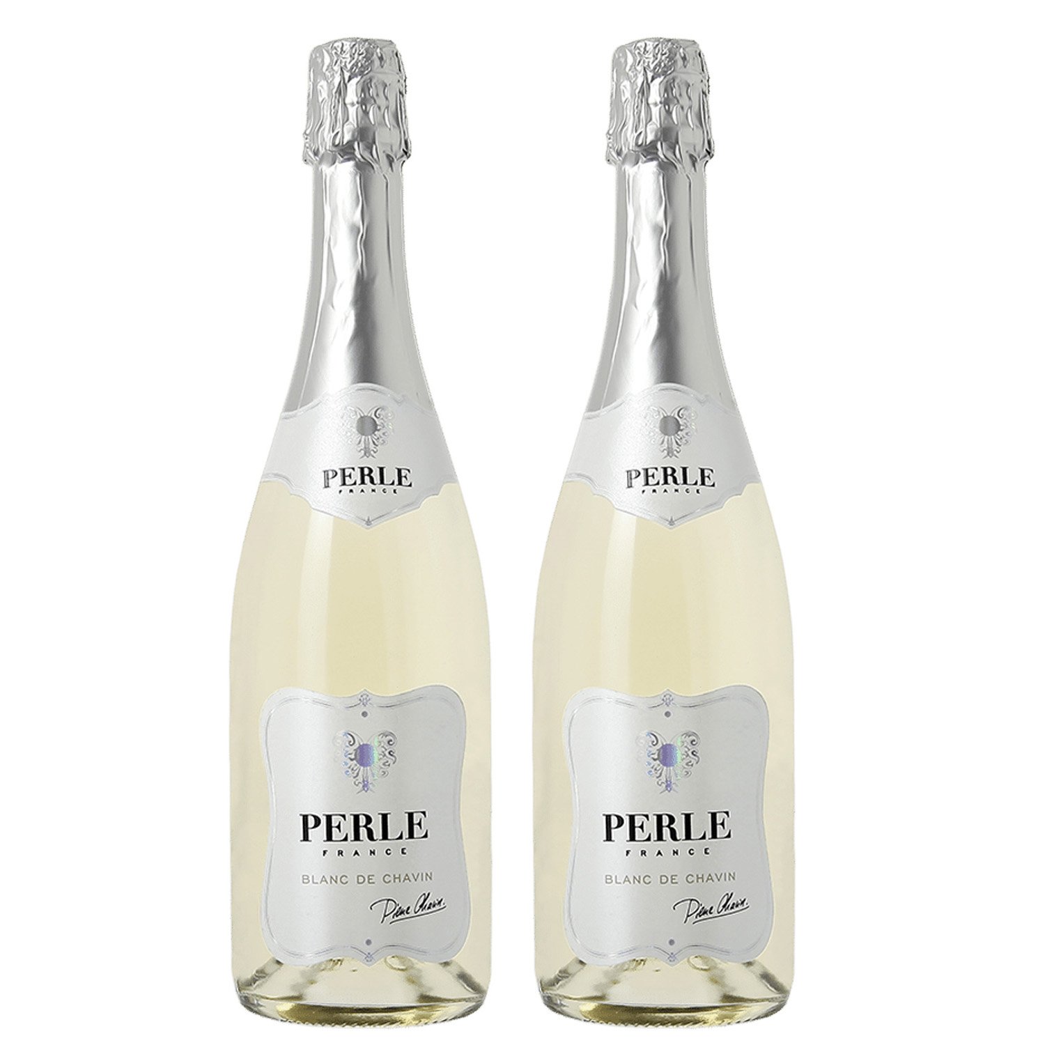 Pierre Chavin Perle Blanc Alcohol-Free 0.0% Sparkling White Wine Alternative From France, Low Calorie, Halal Certified, Vegan, and No Sulphites 750ml