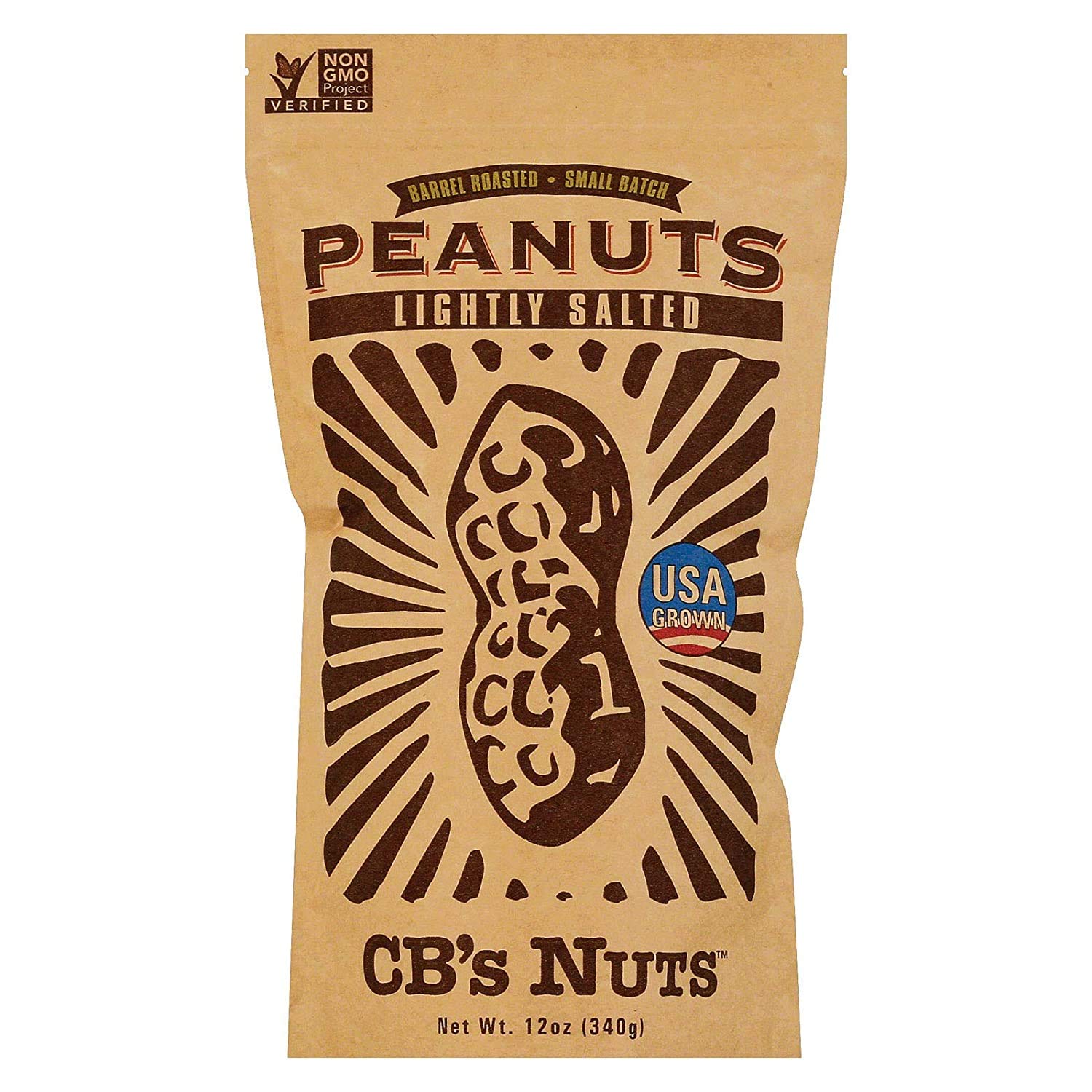 CB's Nuts Lightly Salted In-Shell Peanuts — USA Grown, Slow Roasted in Small Batches, Non-GMO Verified, No Palm Oil, 3-Pack