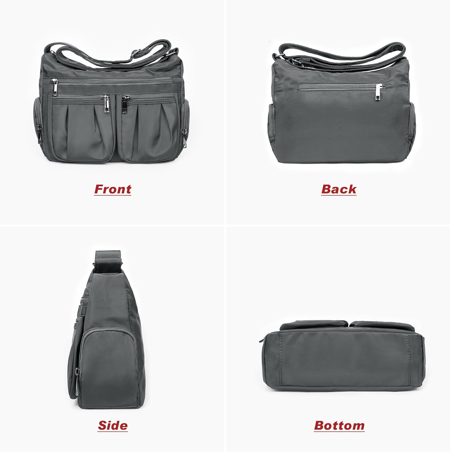 VOLGANIK ROCK Crossbody Purses for Women Shoulder Handbags Lightweight Waterproof Nylon Travel Bag Ladies Pocketbooks