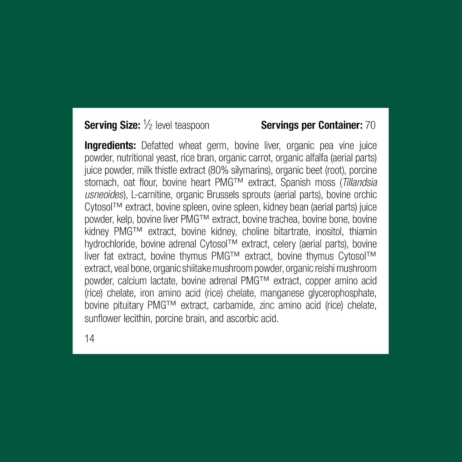 Standard Process Inc. Whole Body Multisystem Support Supplement for Canines - Nutritional Powder for Daily Health Maintenance - 25 g