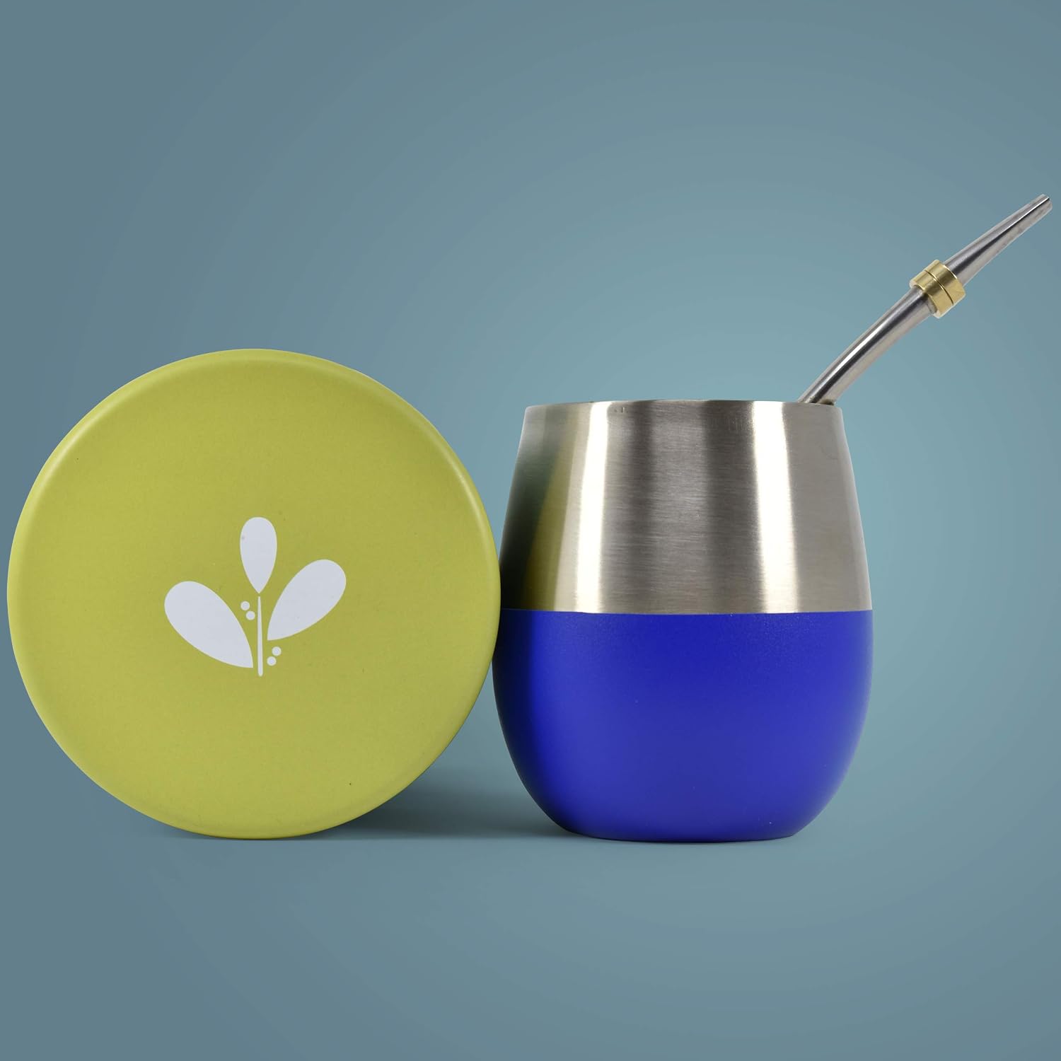 [NEW] Mate Cup and Bombilla Set - Mate Gourd - Includes Double Wall Stainless Steel Yerba Mate Tea Cup with Stanley Steel Mate Straw and Yerba