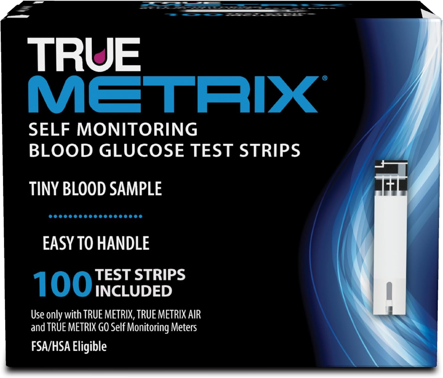 TRUE METRIX Self Monitoring Blood Glucose Test Strips, 50 Count | Blood Glucose Test Strips Compatible with TRUE METRIX Family of Self Monitoring Blood Glucose Meters, Fast and Easy to Use