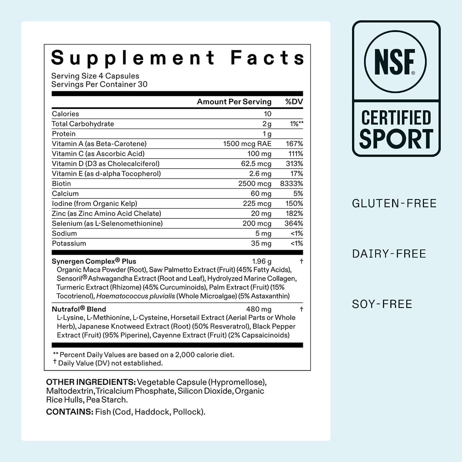 Nutrafol Women's Balance Hair Growth Supplements, Age 45+, 1-Month Bottle | #1 Dermatologist-Recommended Hair Growth Supplement Brand