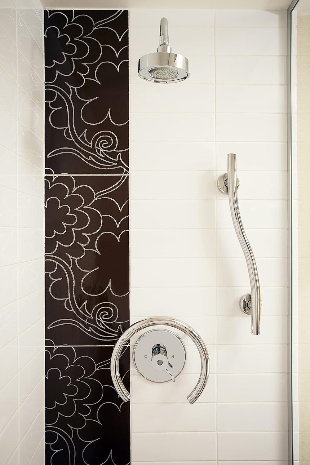 Seachrome 36 inch Bathroom Wave Grab Bar Satin Finish