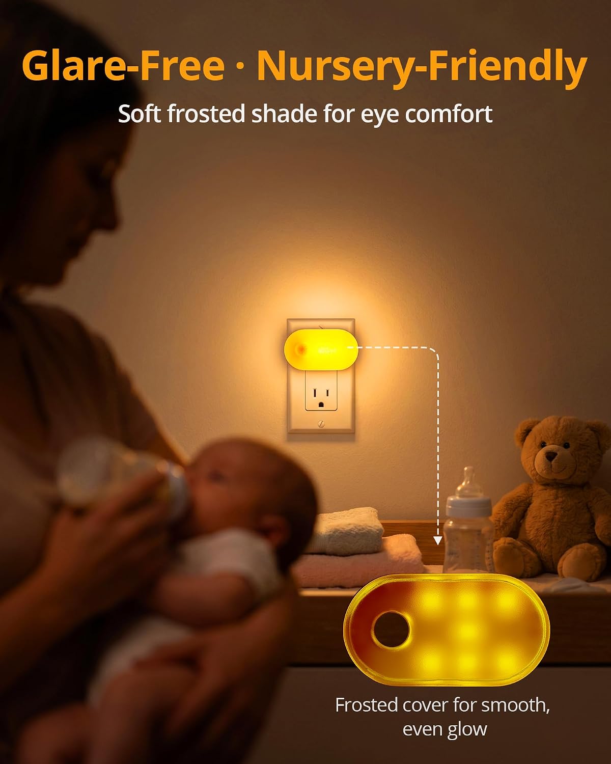 Lyridz 120 Lumens Ultra Bright Plug-in Motion Sensor Night Light, 6-Pack
